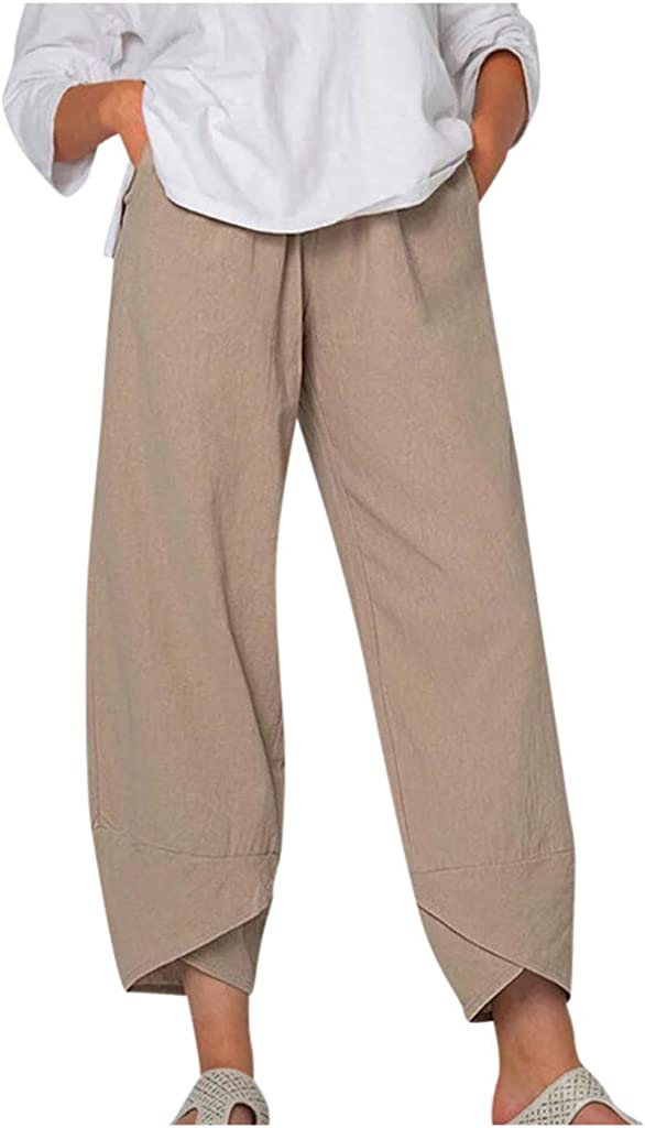 Palazzo Lounge Pants Wide Leg Printed Cropped Bottoms Baggy Trousers Sweatpants