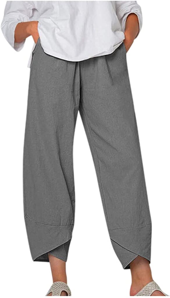 Palazzo Lounge Pants Wide Leg Printed Cropped Bottoms Baggy Trousers Sweatpants