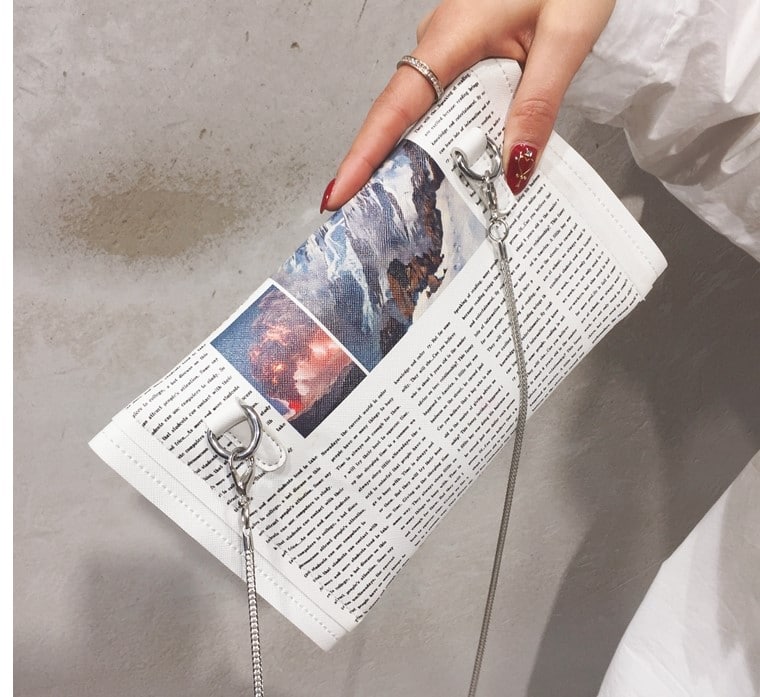 Newspaper Design Clutch