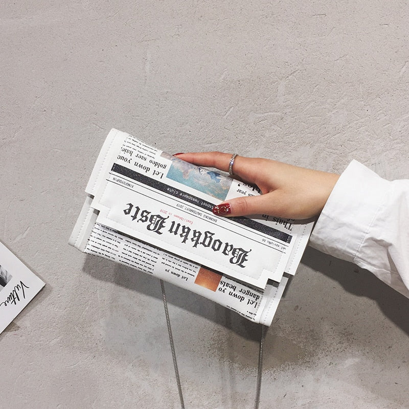 Newspaper Design Clutch
