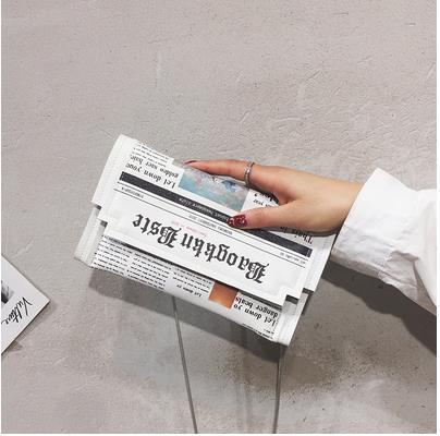 Newspaper Design Clutch