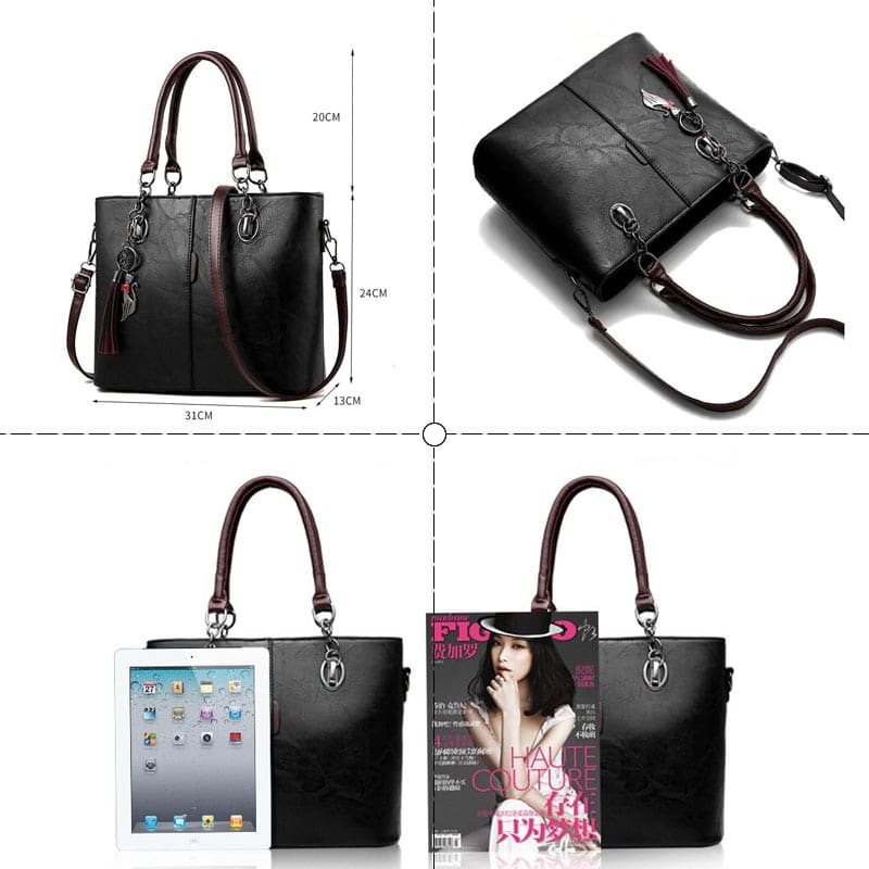 Handbag with Zipper Closure