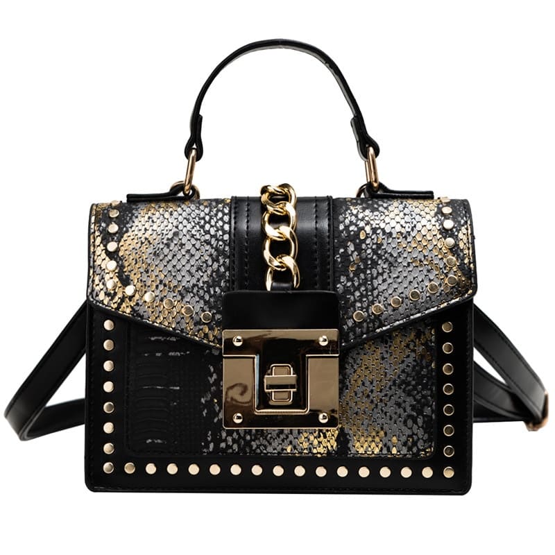 Chain Detail Top-Handle Bag