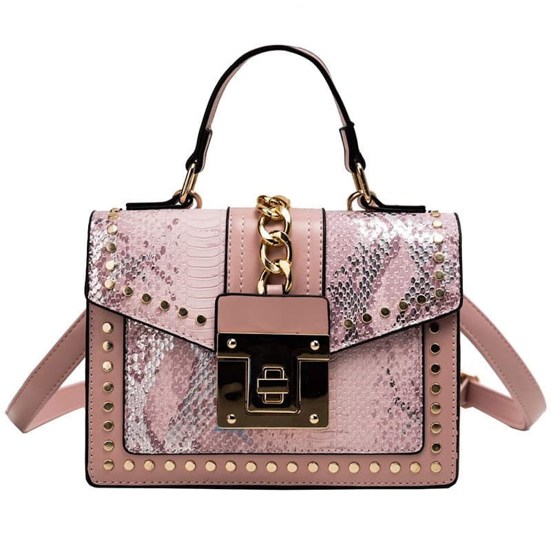 Chain Detail Top-Handle Bag
