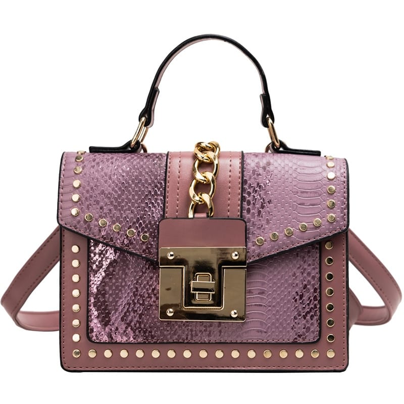 Chain Detail Top-Handle Bag