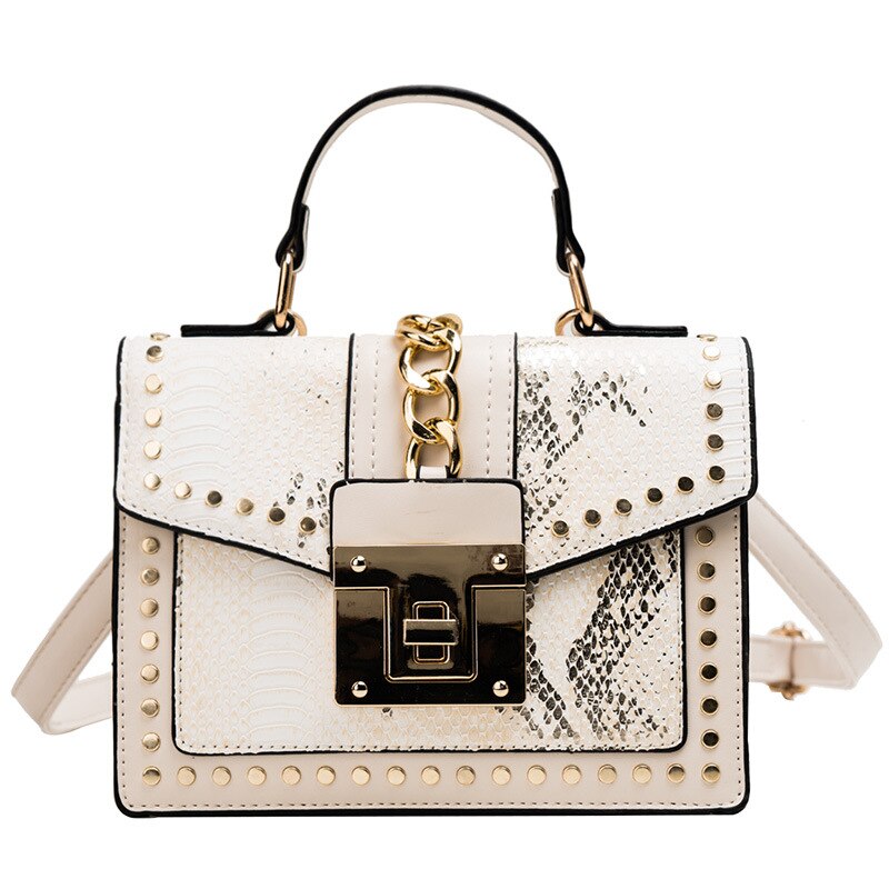 Chain Detail Top-Handle Bag