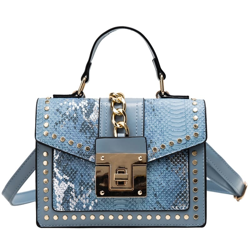 Chain Detail Top-Handle Bag