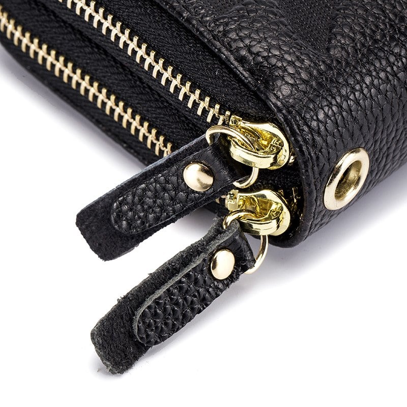 Genuine Leather Floral Wallet