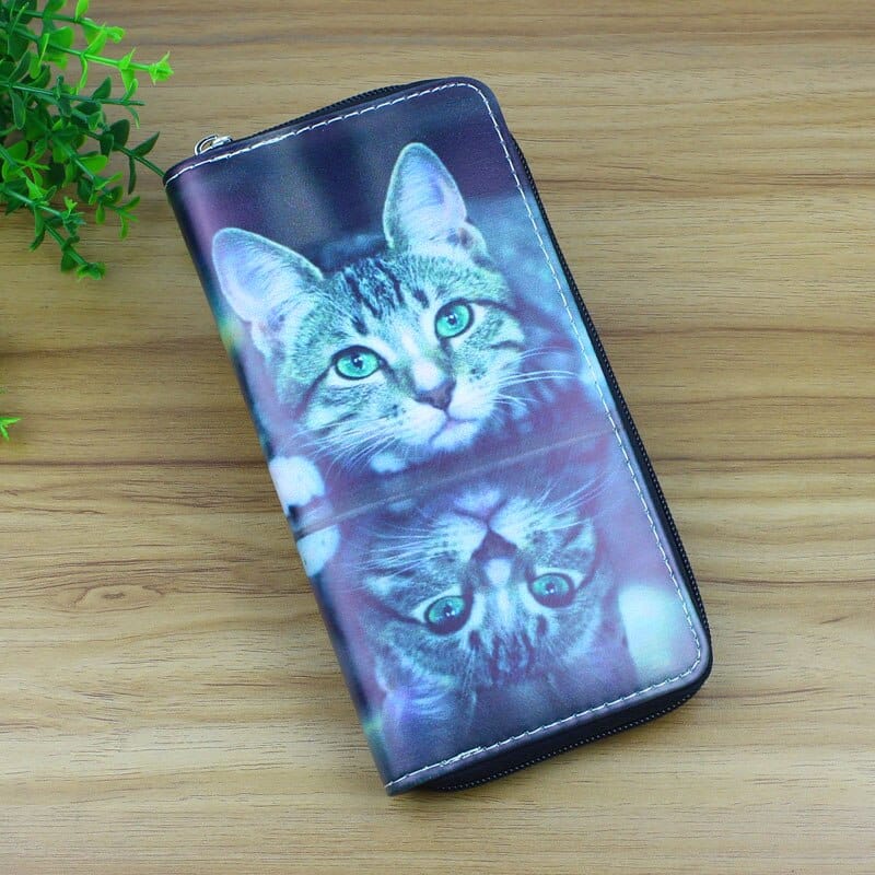 Soft Cat Printed Long Wallets