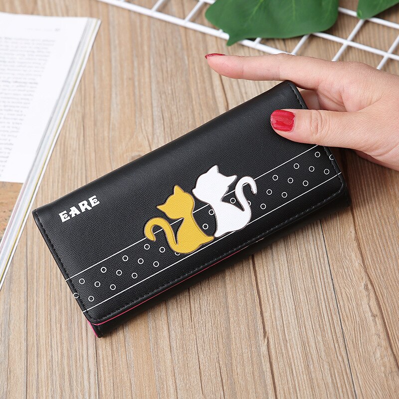 Soft Cat Printed Long Wallets