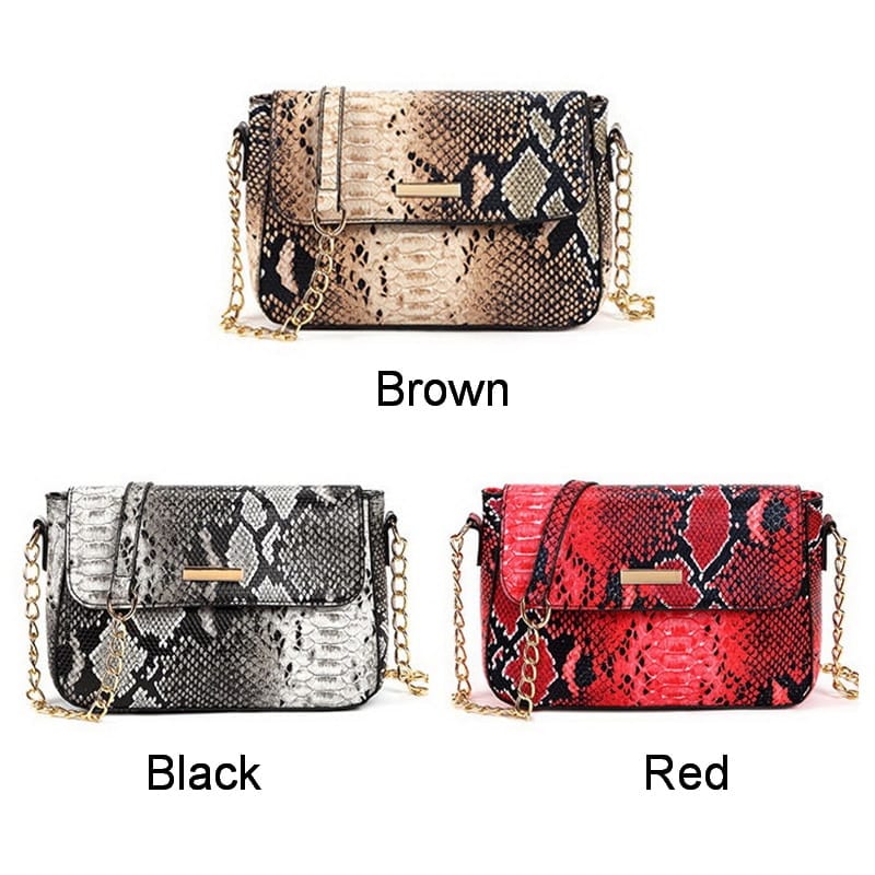 Serpentine Printed Shoulder Bag