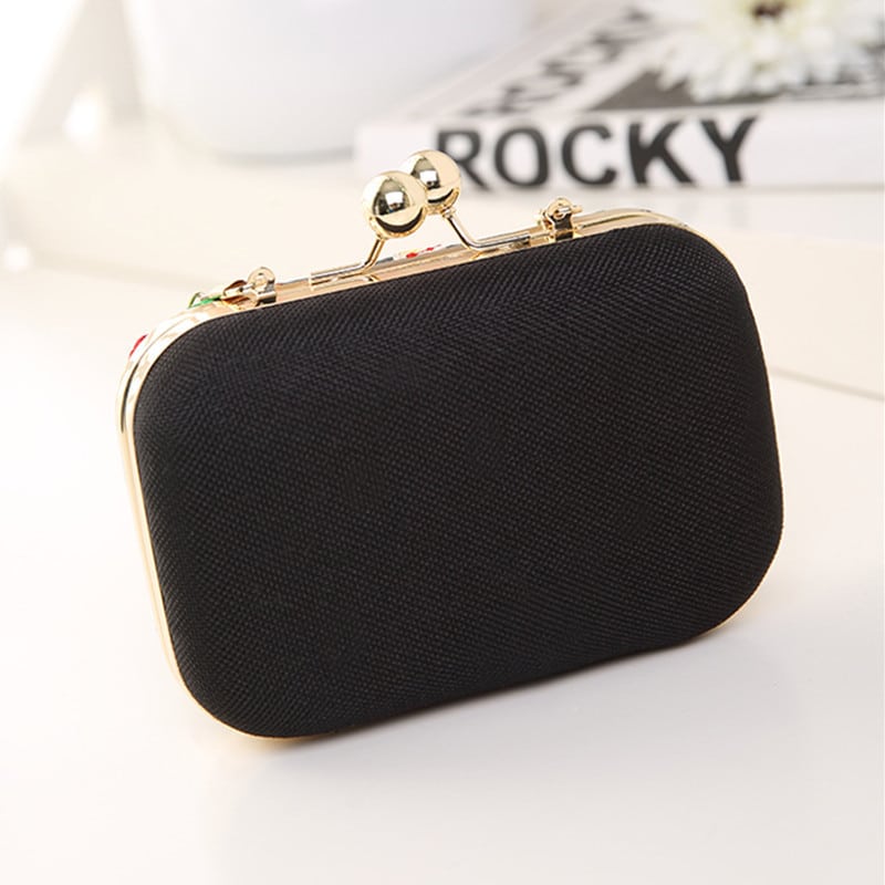 Women's Colorful Floral Embroidery Clutch