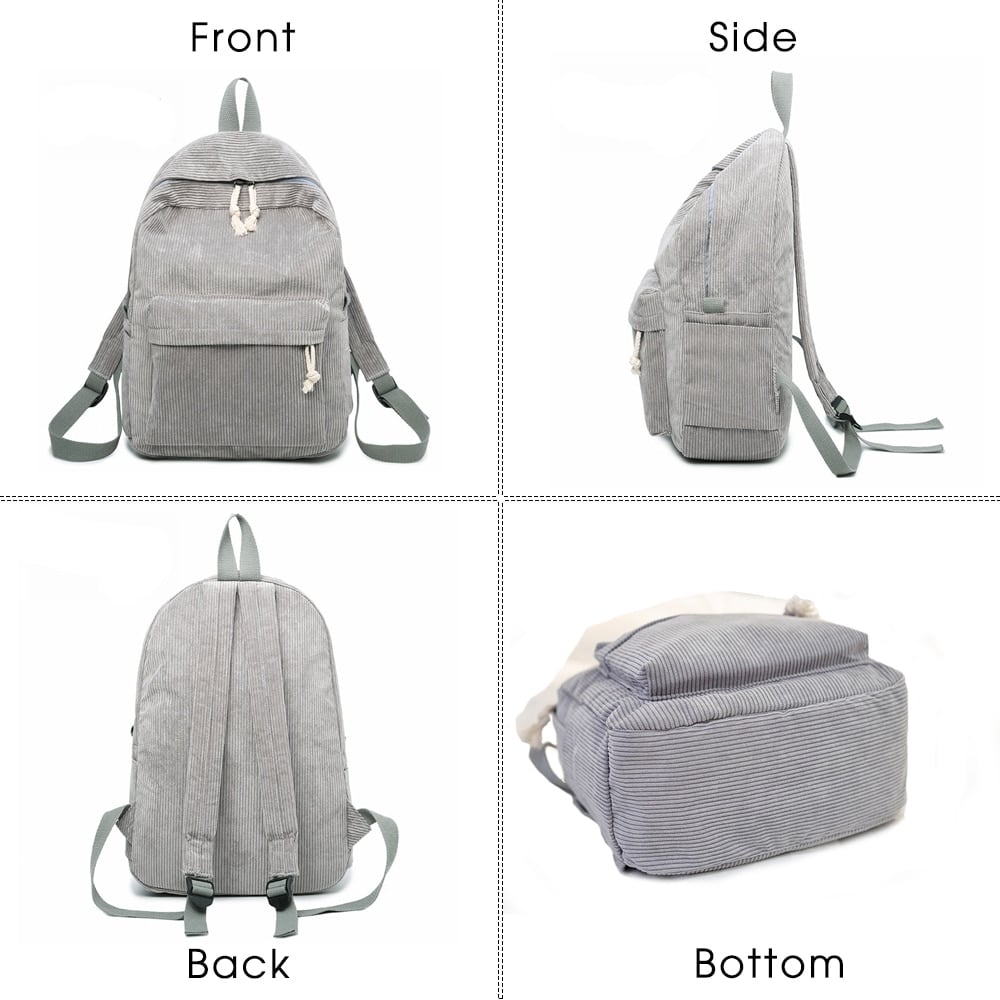 Casual Corduroy Backpack