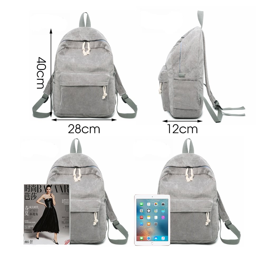Casual Corduroy Backpack