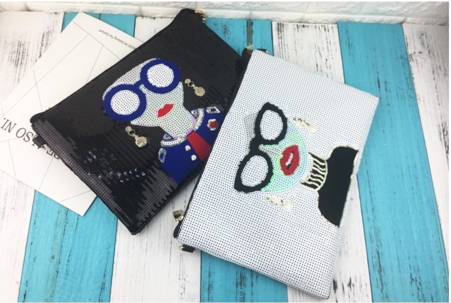 Fashion Victim Design Sequined Clutch