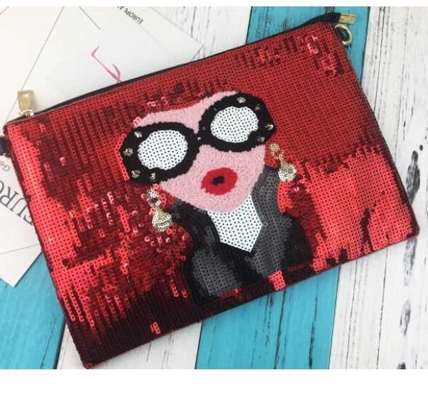 Fashion Victim Design Sequined Clutch