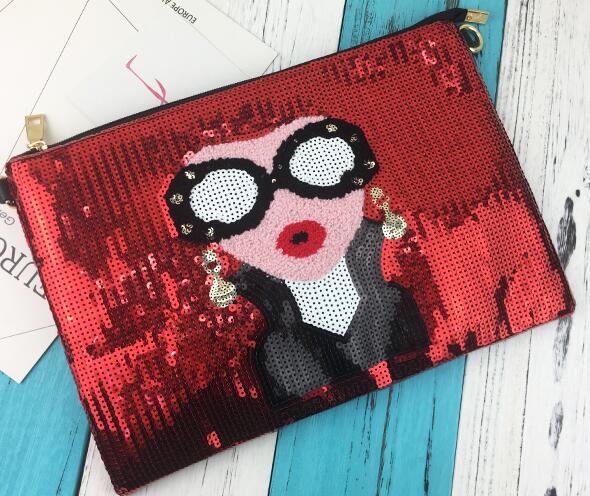 Fashion Victim Design Sequined Clutch