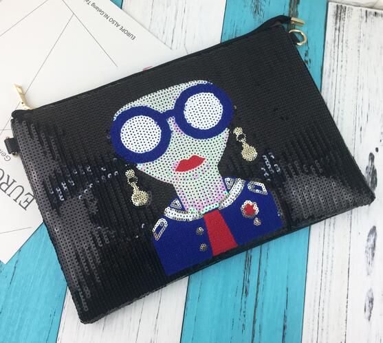 Fashion Victim Design Sequined Clutch