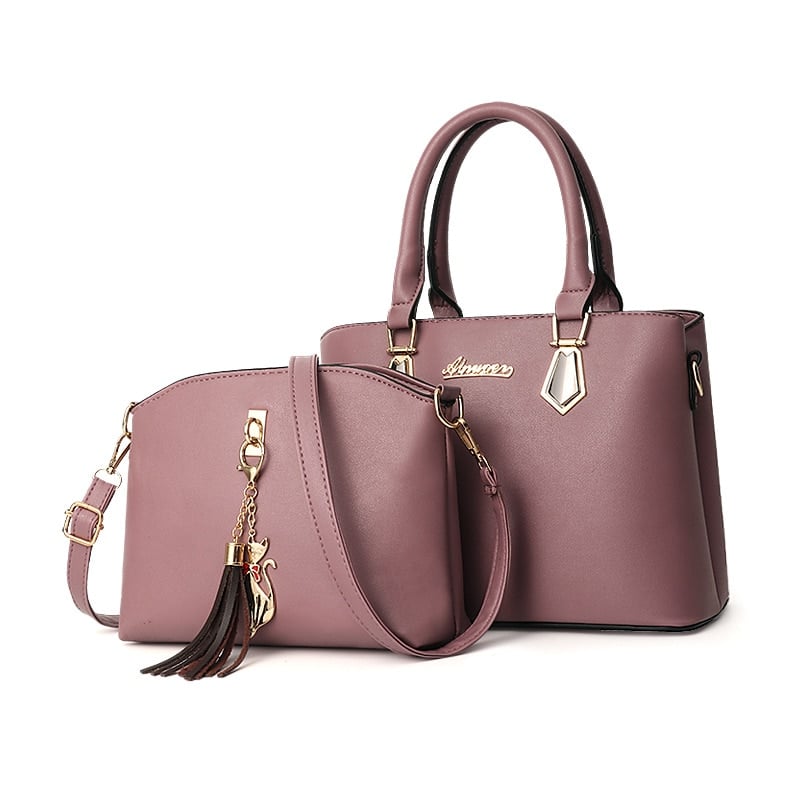 Color Block Handbag with Organizer