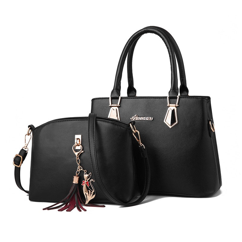 Color Block Handbag with Organizer