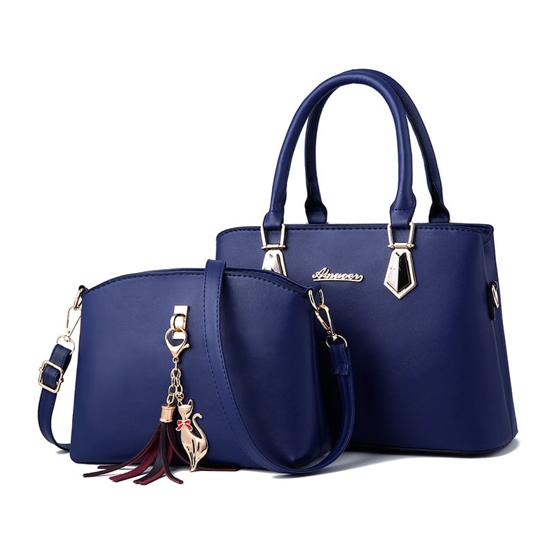 Color Block Handbag with Organizer
