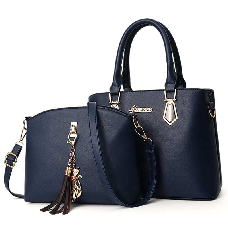 Color Block Handbag with Organizer