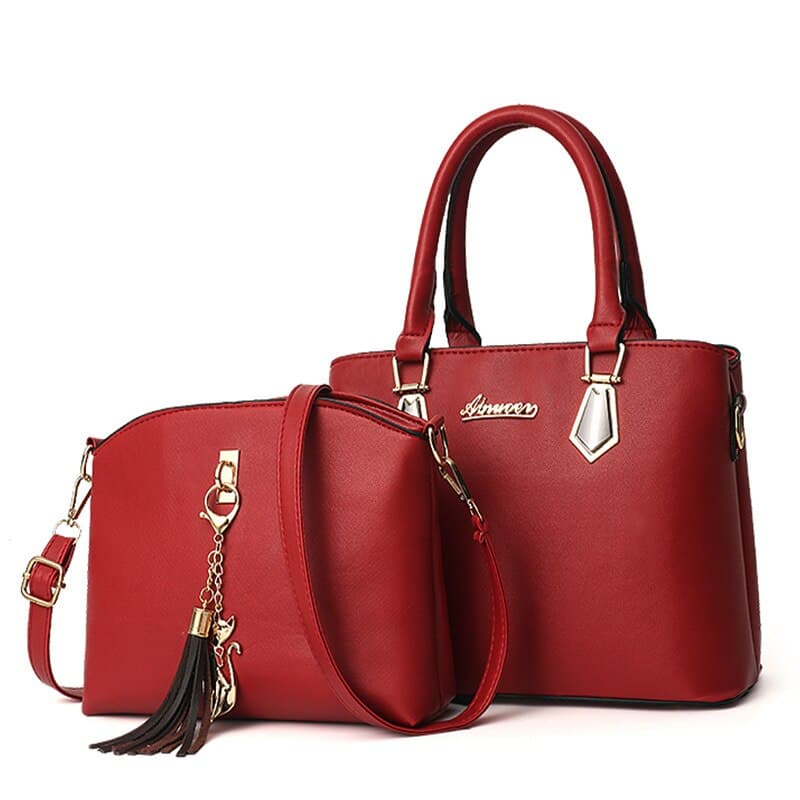 Color Block Handbag with Organizer