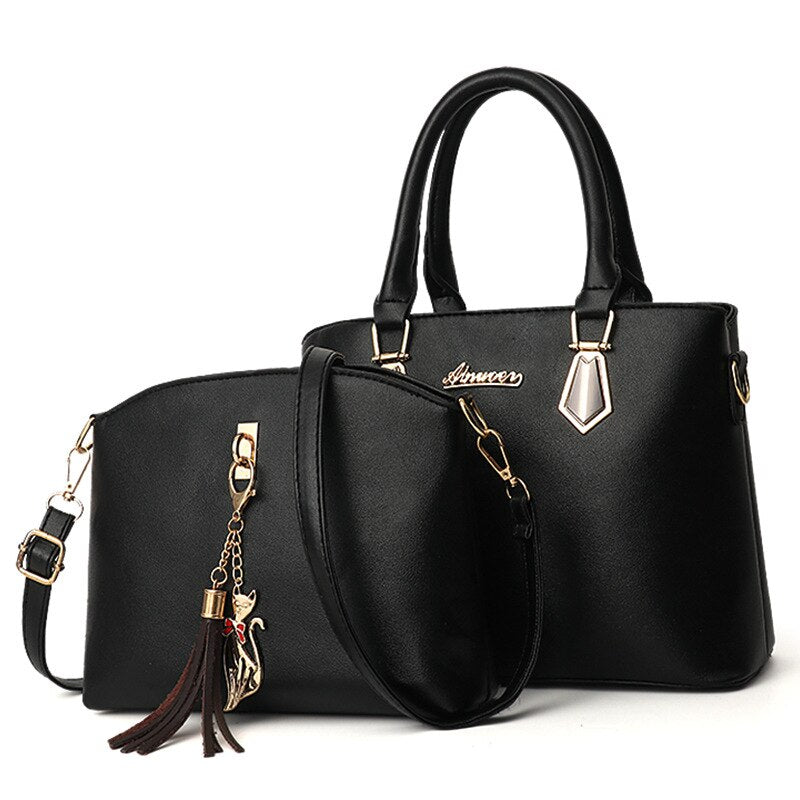 Color Block Handbag with Organizer