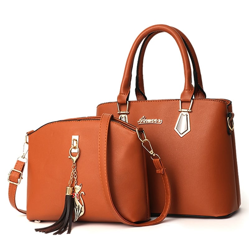 Color Block Handbag with Organizer