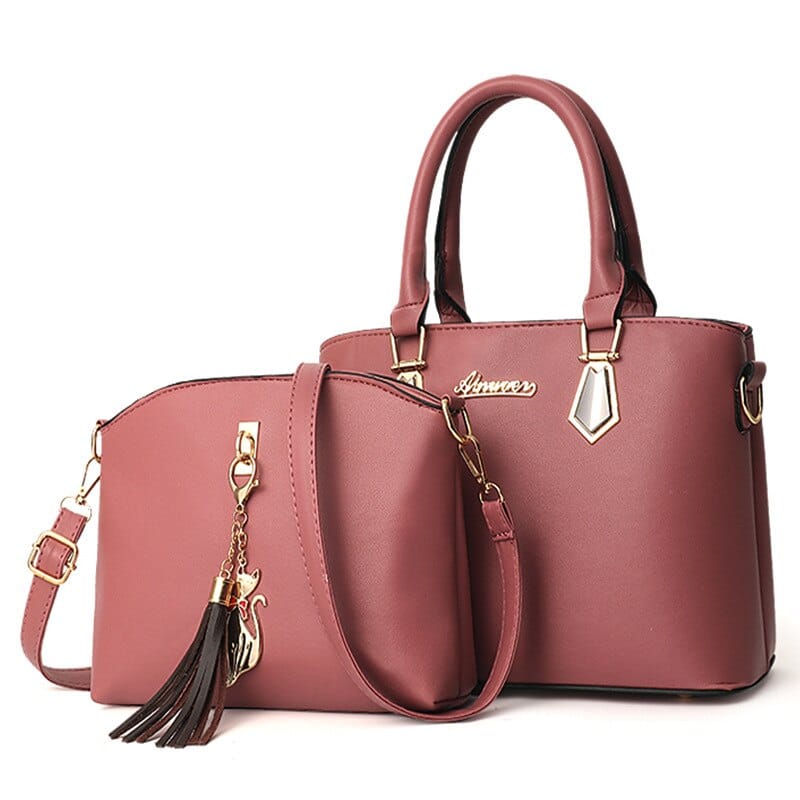 Color Block Handbag with Organizer