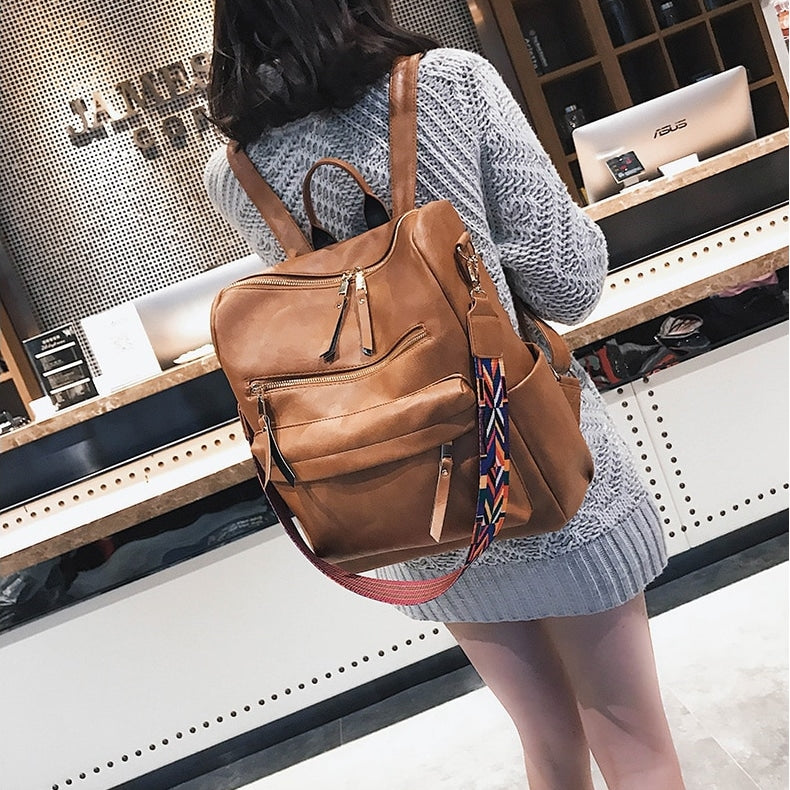 Anti-Theft Vintage Backpack