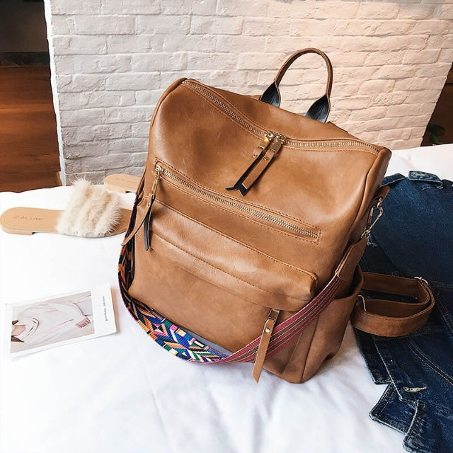 Anti-Theft Vintage Backpack
