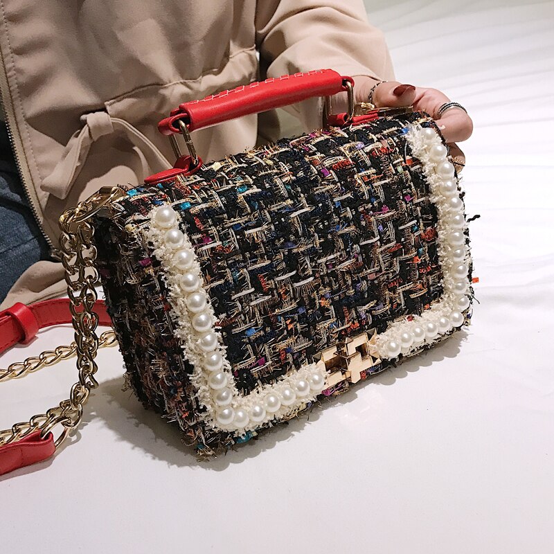 Winter Fashion Pearl Shoulder Bag