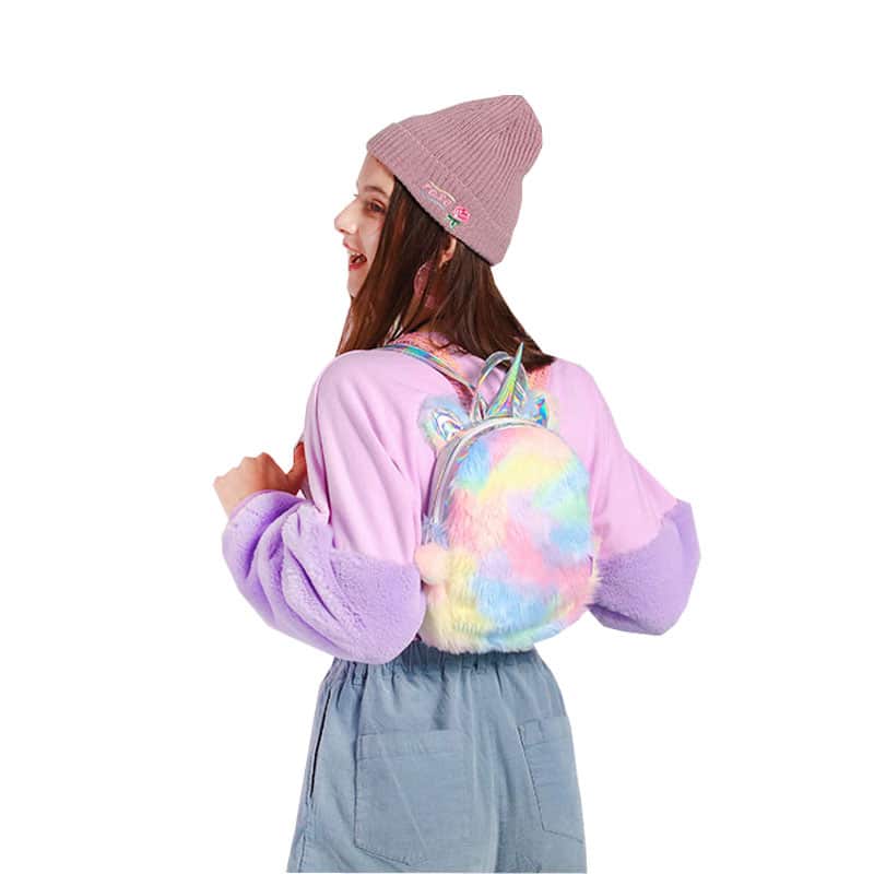 Kawaii Plush Unicorn Backpack