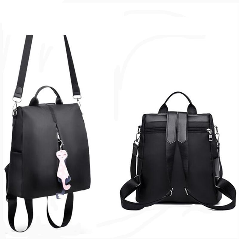 Small Backpack with Cat Pendant