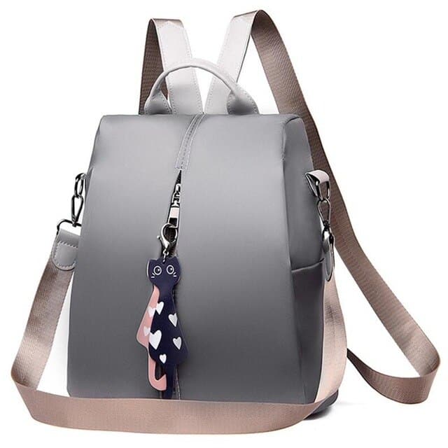 Small Backpack with Cat Pendant