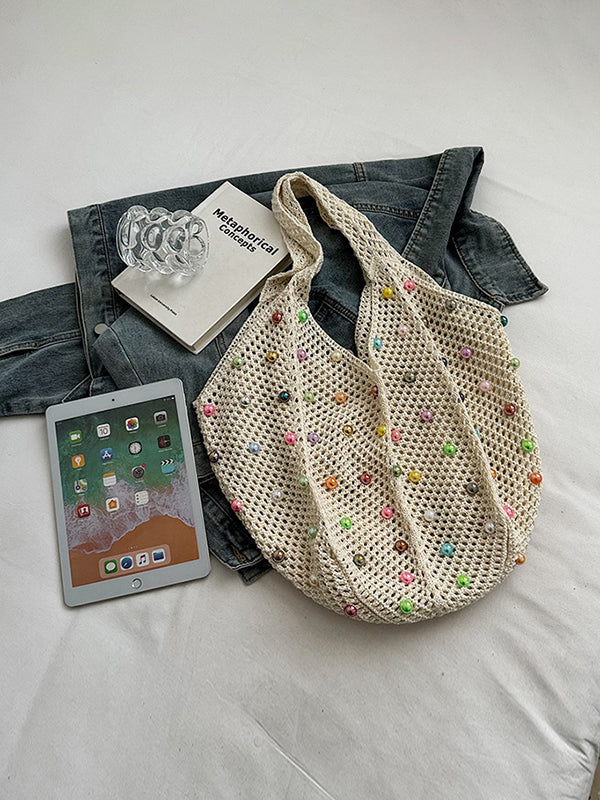 Beads Hollow Woven Handbag Bags Accessories