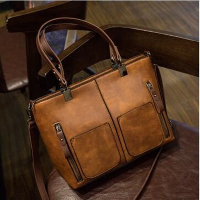 Multipocket Eco-Leather Tote Bag
