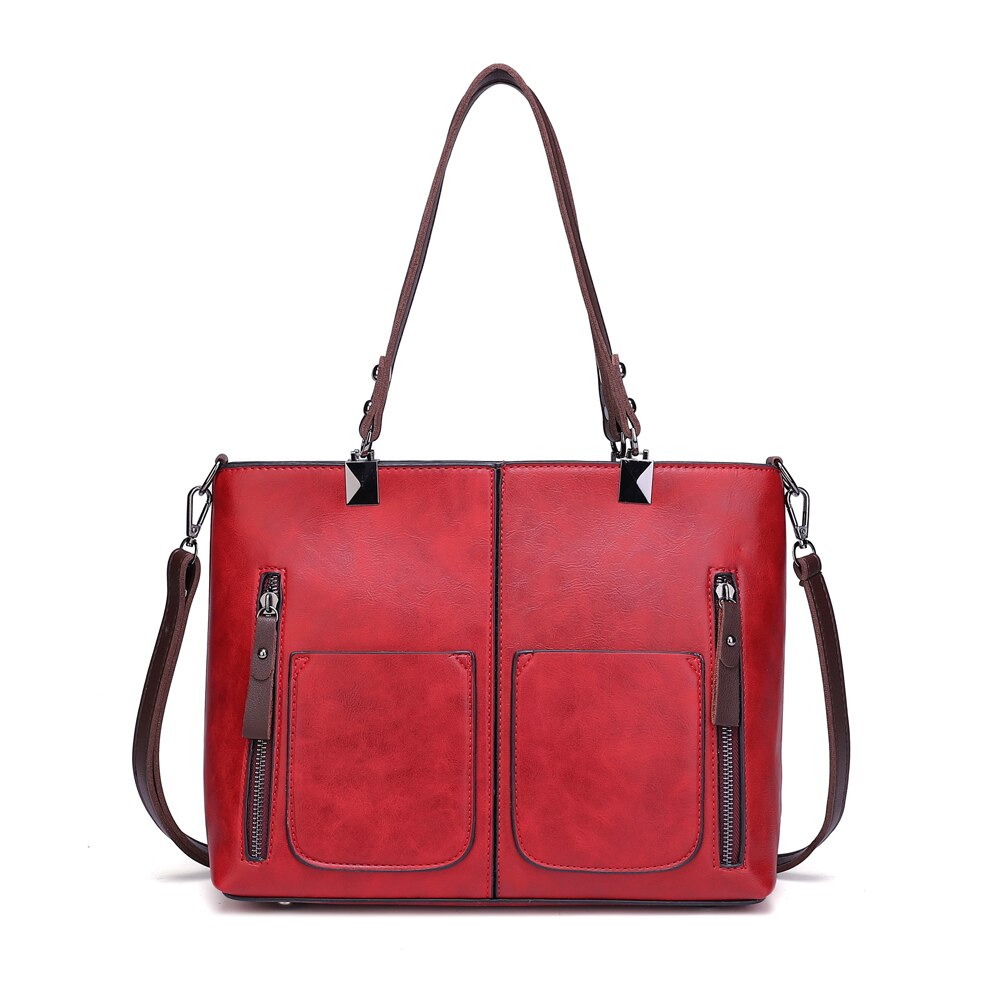 Multipocket Eco-Leather Tote Bag