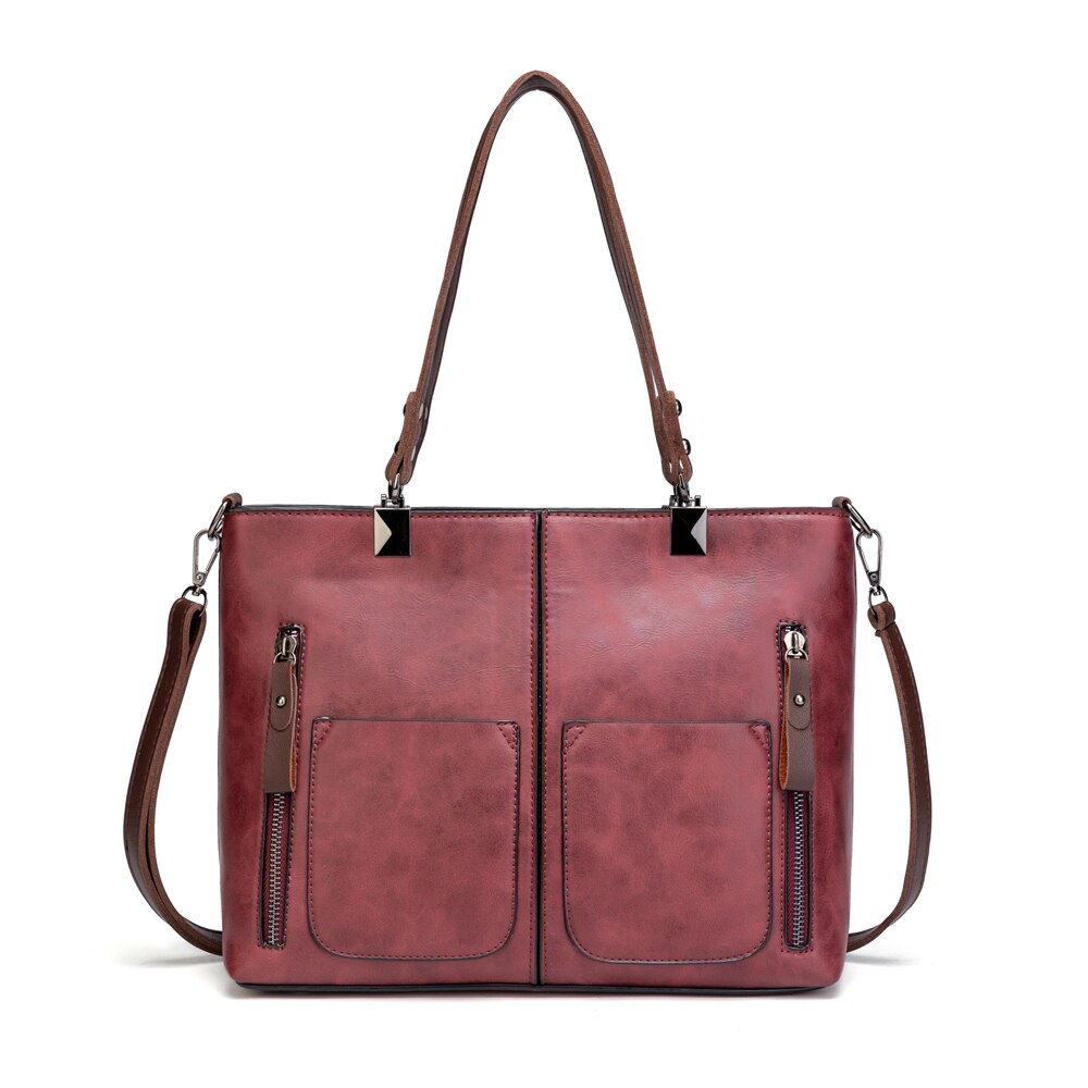 Multipocket Eco-Leather Tote Bag