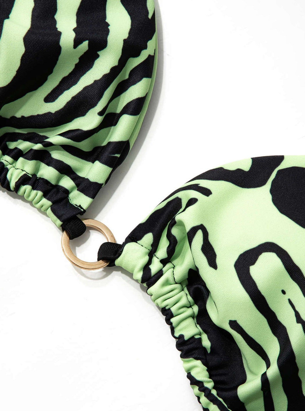 Zebra Print Halter Bikini Set