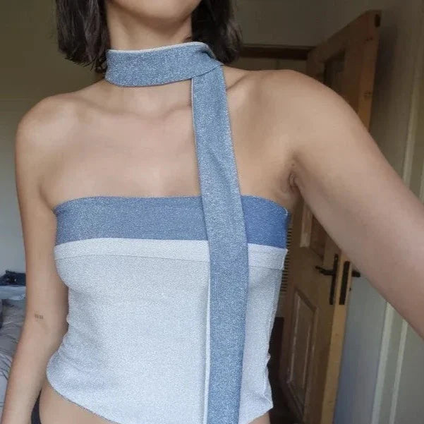 Allira Reversible Glitter Tube Top