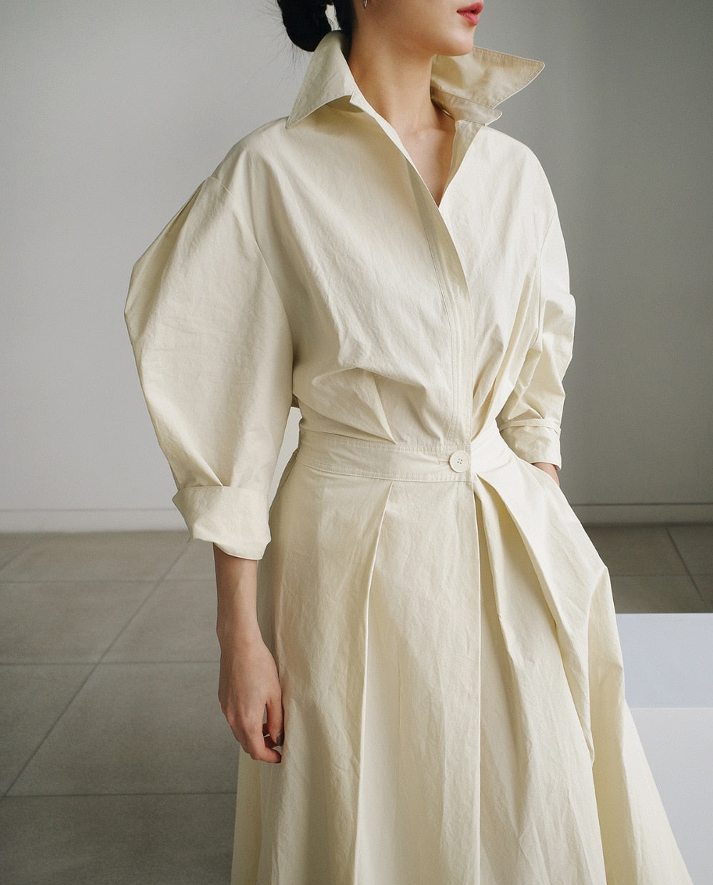 Adeline Retro Flare Maxi Shirtdress - 2 Colors