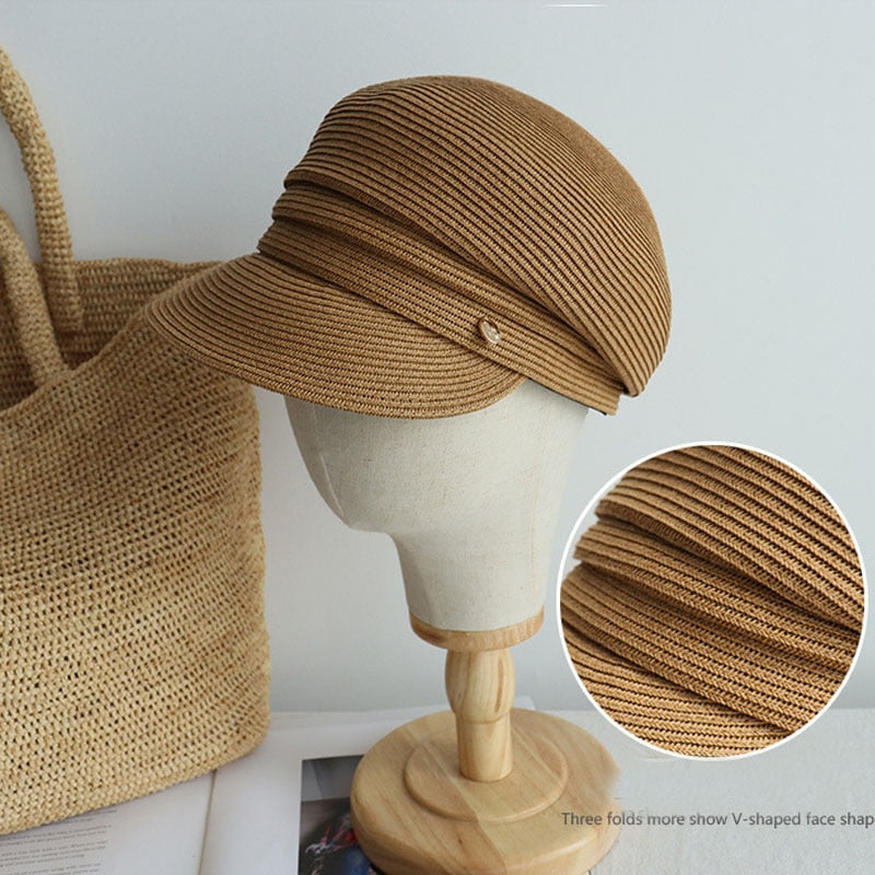 Airi Straw Newsboy Hats