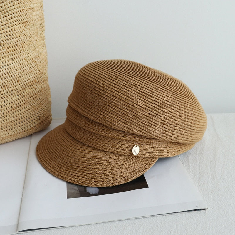 Airi Straw Newsboy Hats