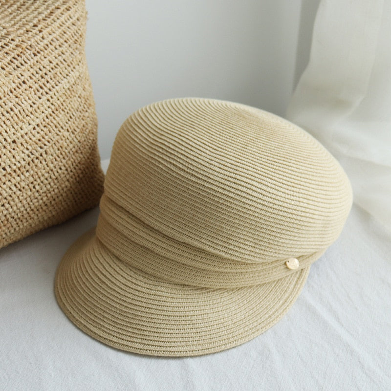 Airi Straw Newsboy Hats