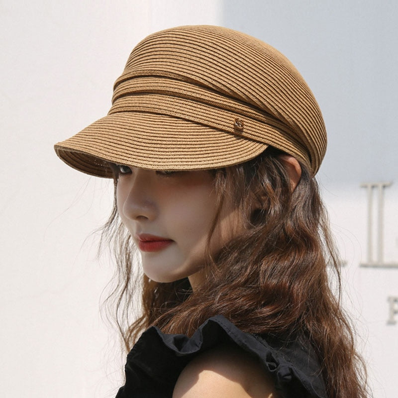 Airi Straw Newsboy Hats