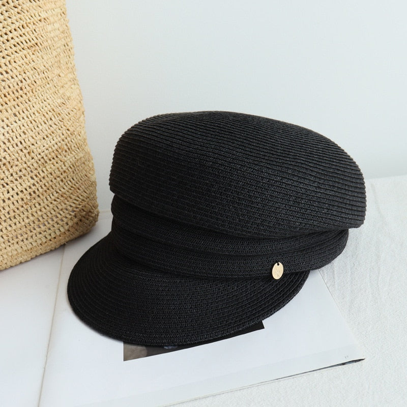 Airi Straw Newsboy Hats