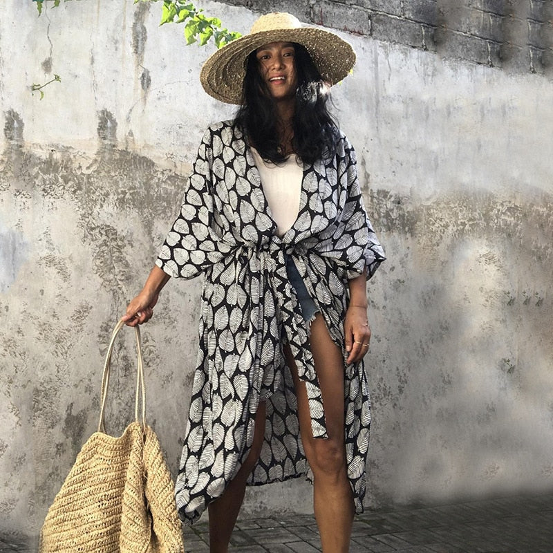 Amaria Printed Beach Cover Robes