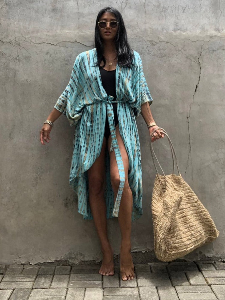 Amaria Printed Beach Cover Robes